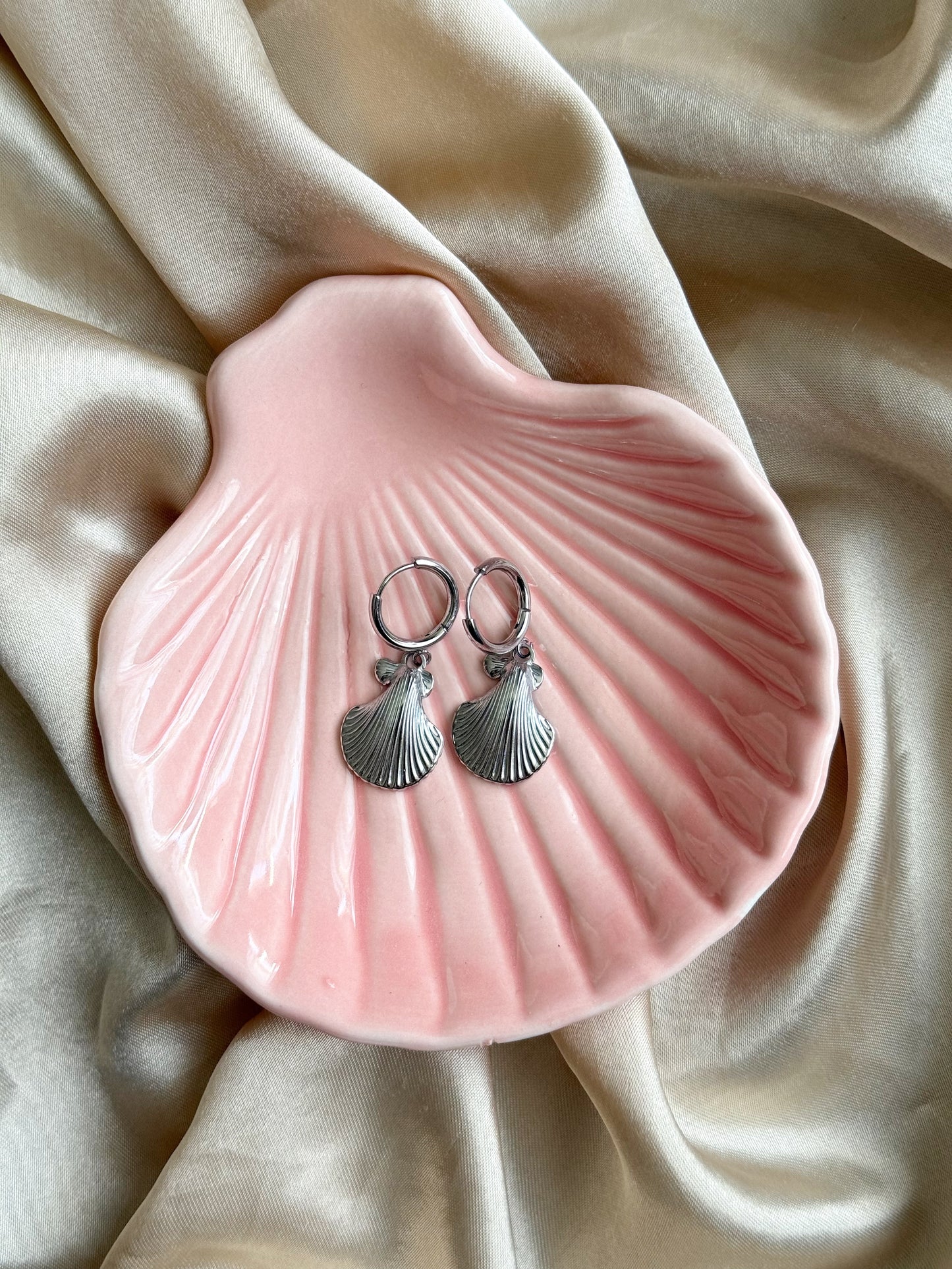 Oorbellen Schelp Zilver