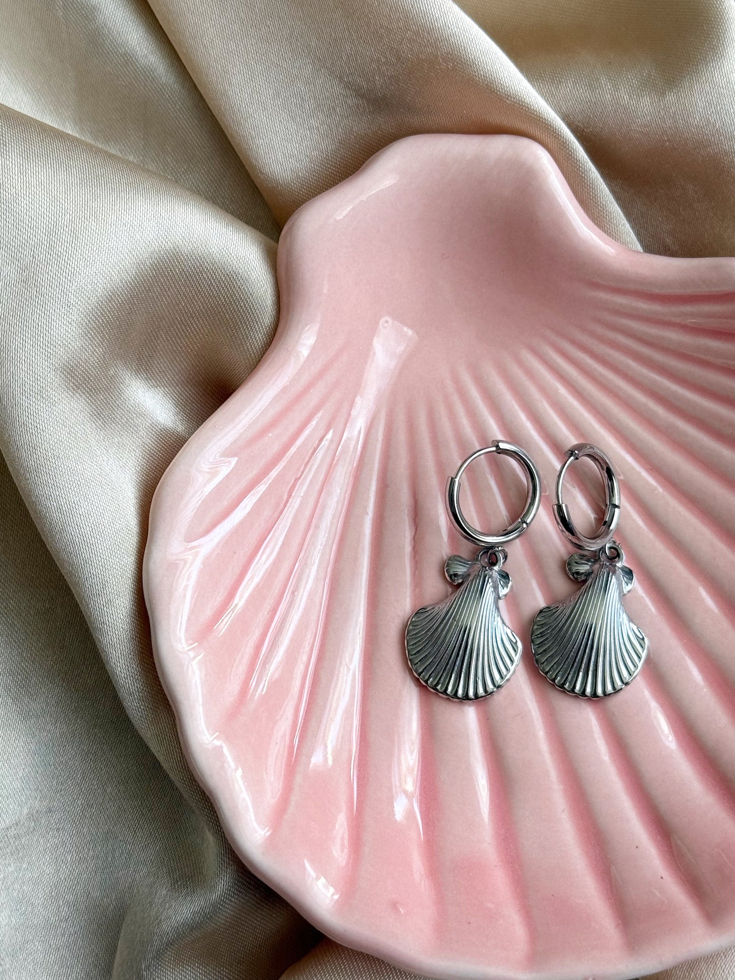 Oorbellen Schelp Zilver