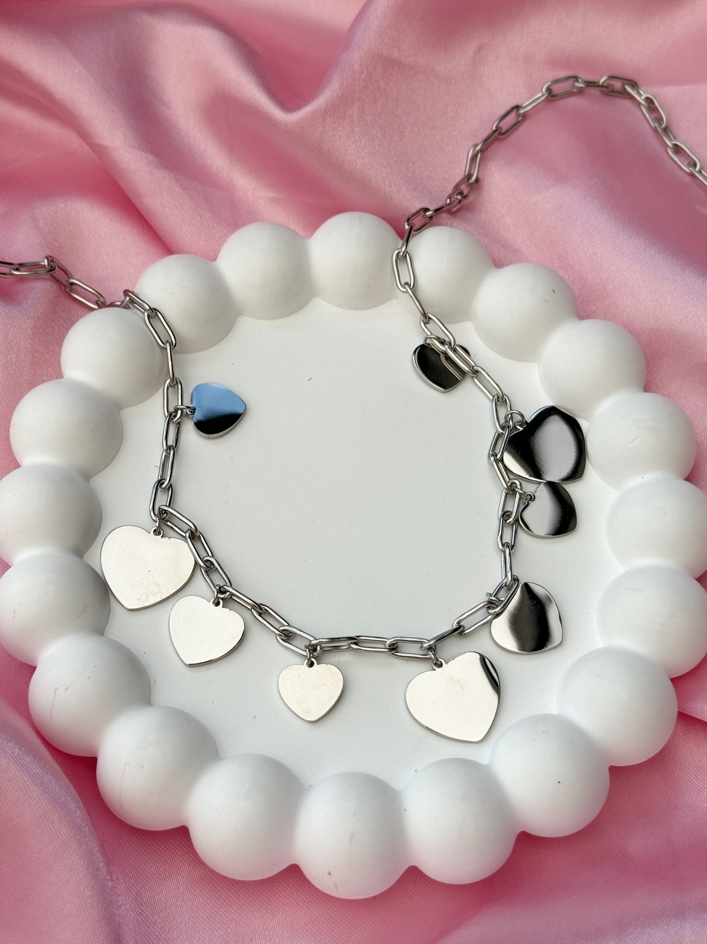 Necklace - Heart Coins