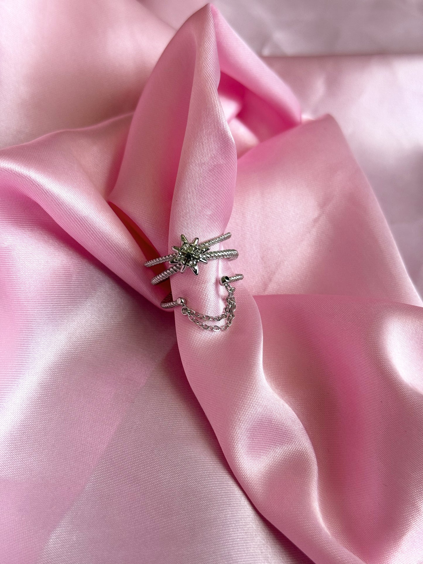 Sierlijk Sterre Ring - Zilver