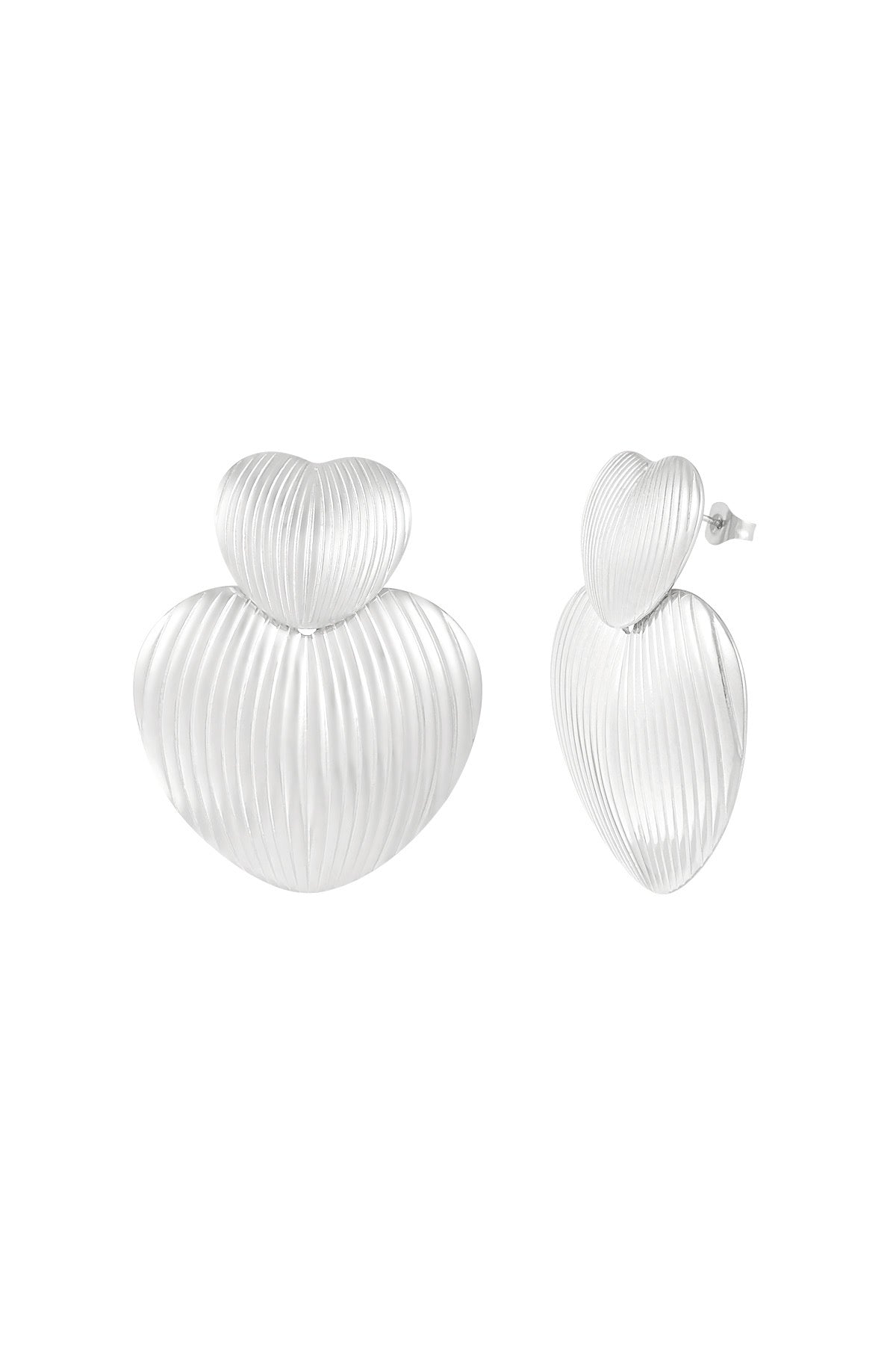 Oorbellen - Big love - Zilver