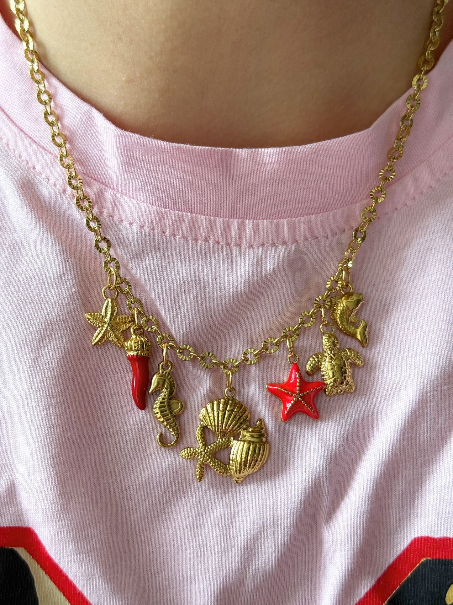 Charm Necklace - Red Sea