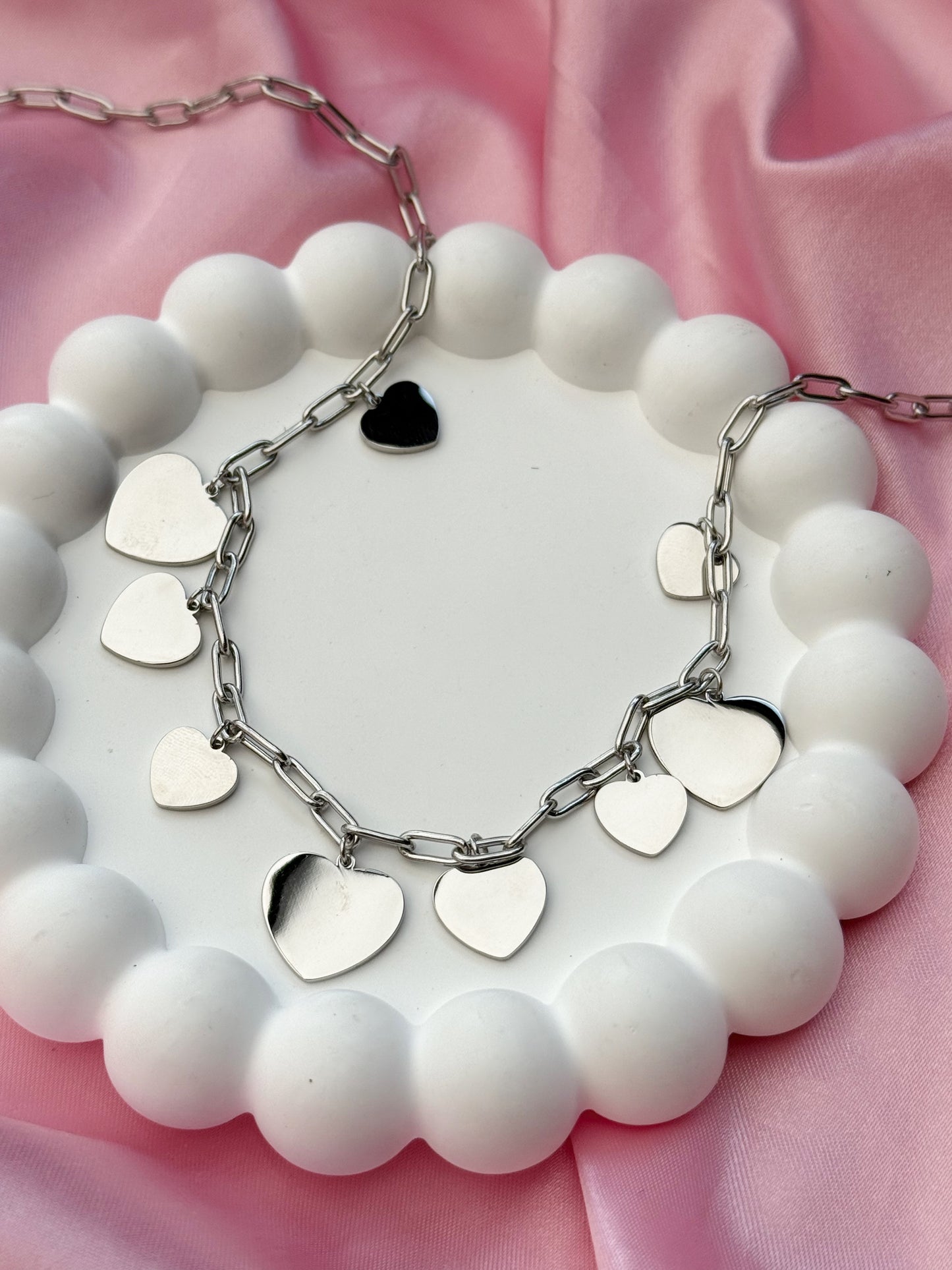 Necklace - Heart Coins
