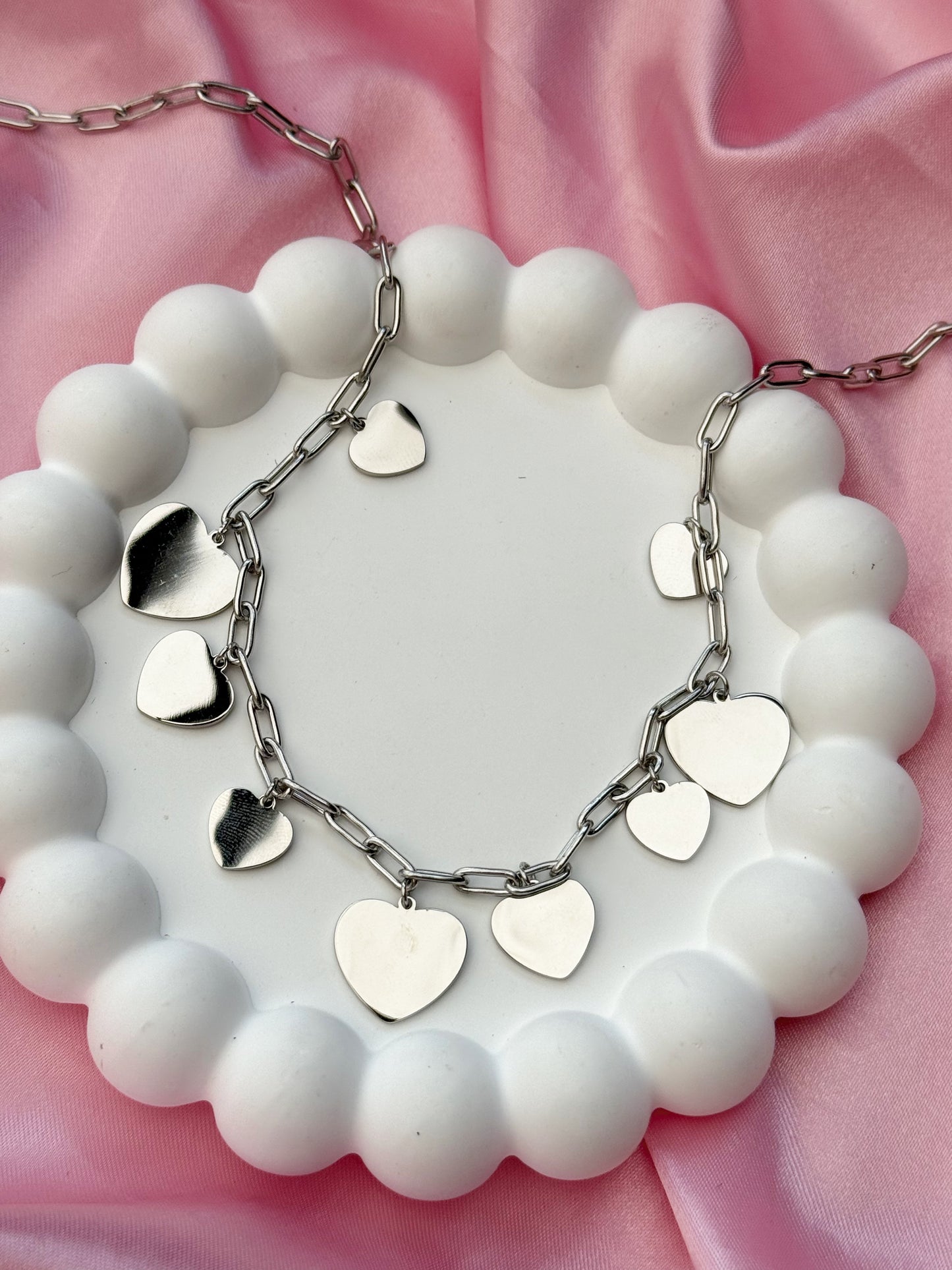 Necklace - Heart Coins