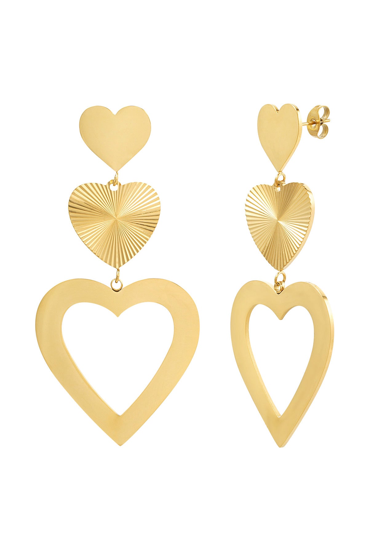 Earrings - Falling Love - Gold