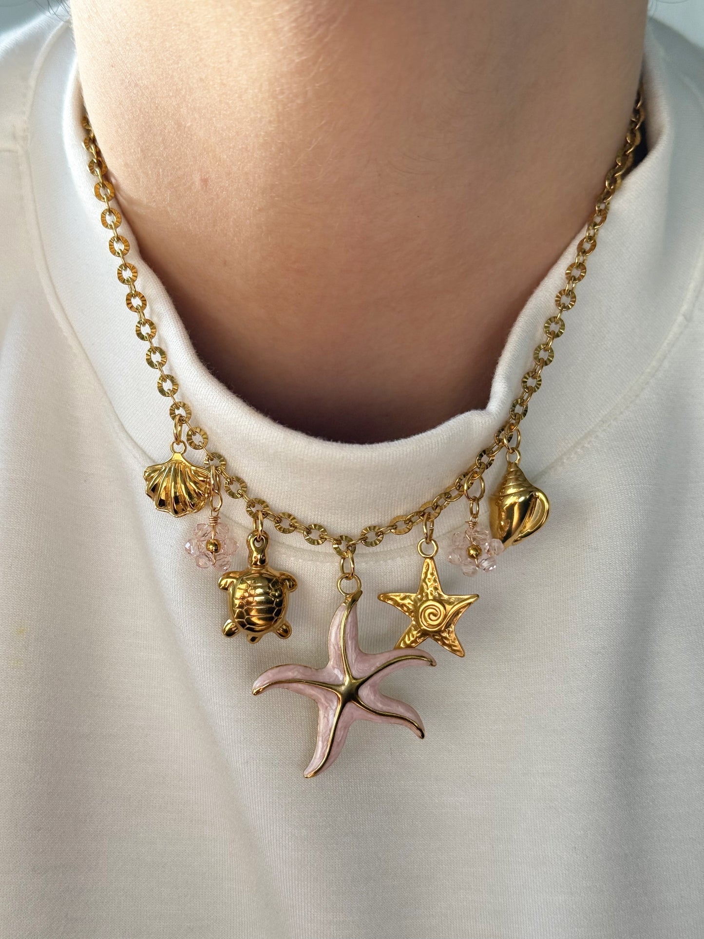 Charm Necklace - Babypink