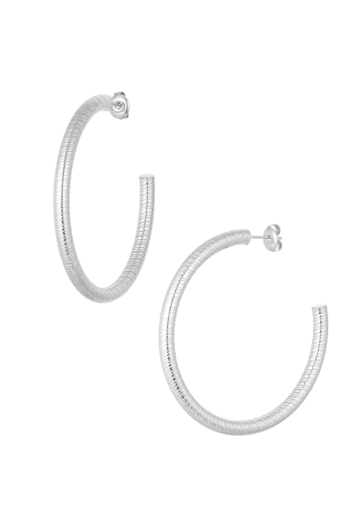 Snake Hoops - Silver