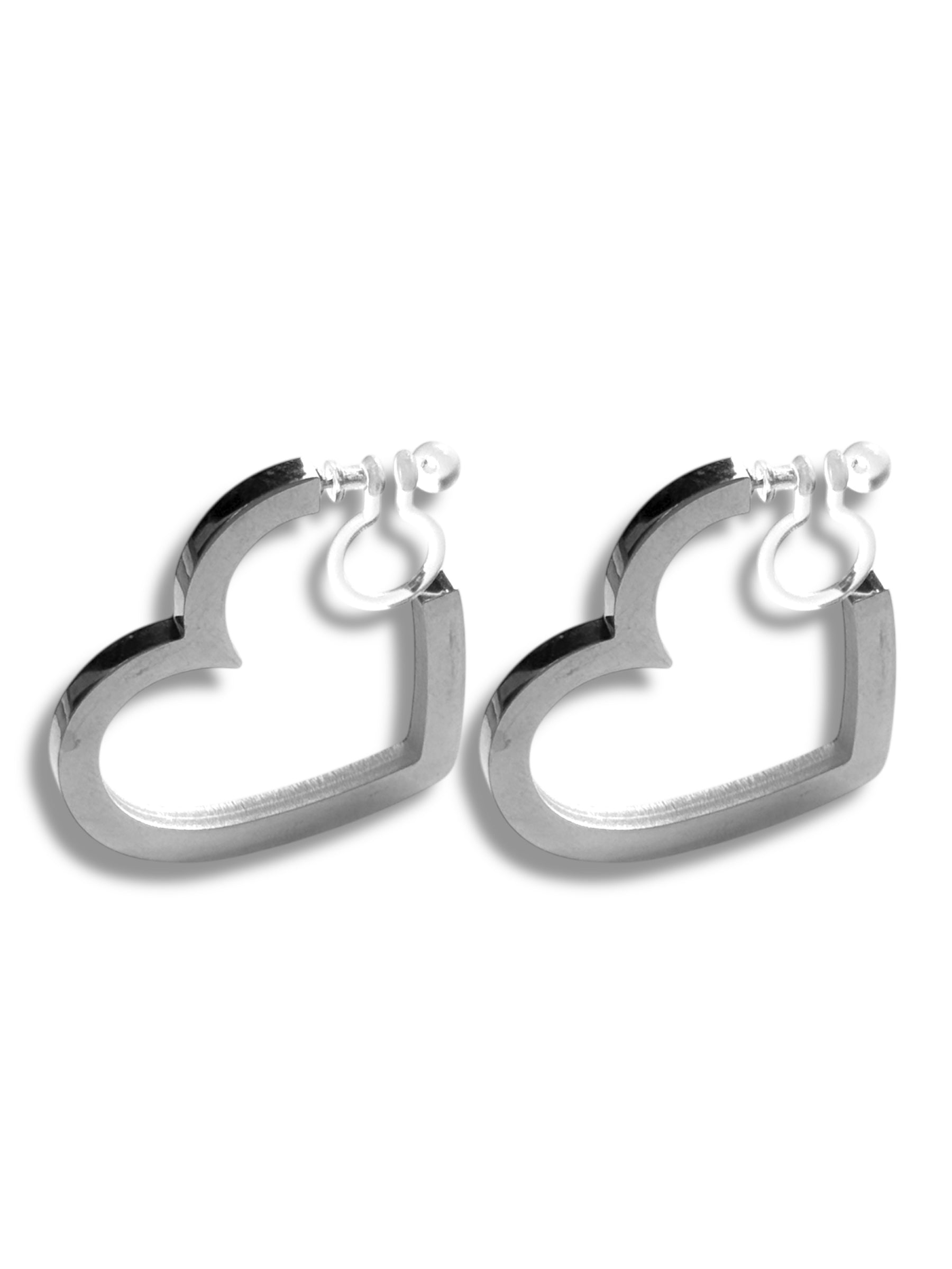 Clip on Earrings- Love Addicted- Silver