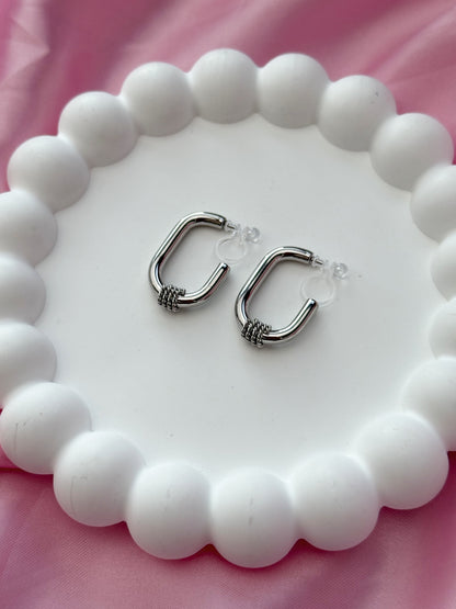 Clip on Earrings - Elegance - Silver