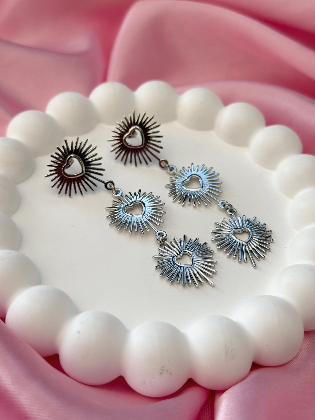 Earrings - Hearts - Silver