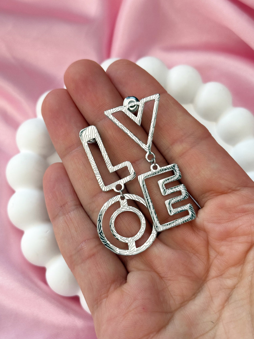 Earrings - Love - Silver
