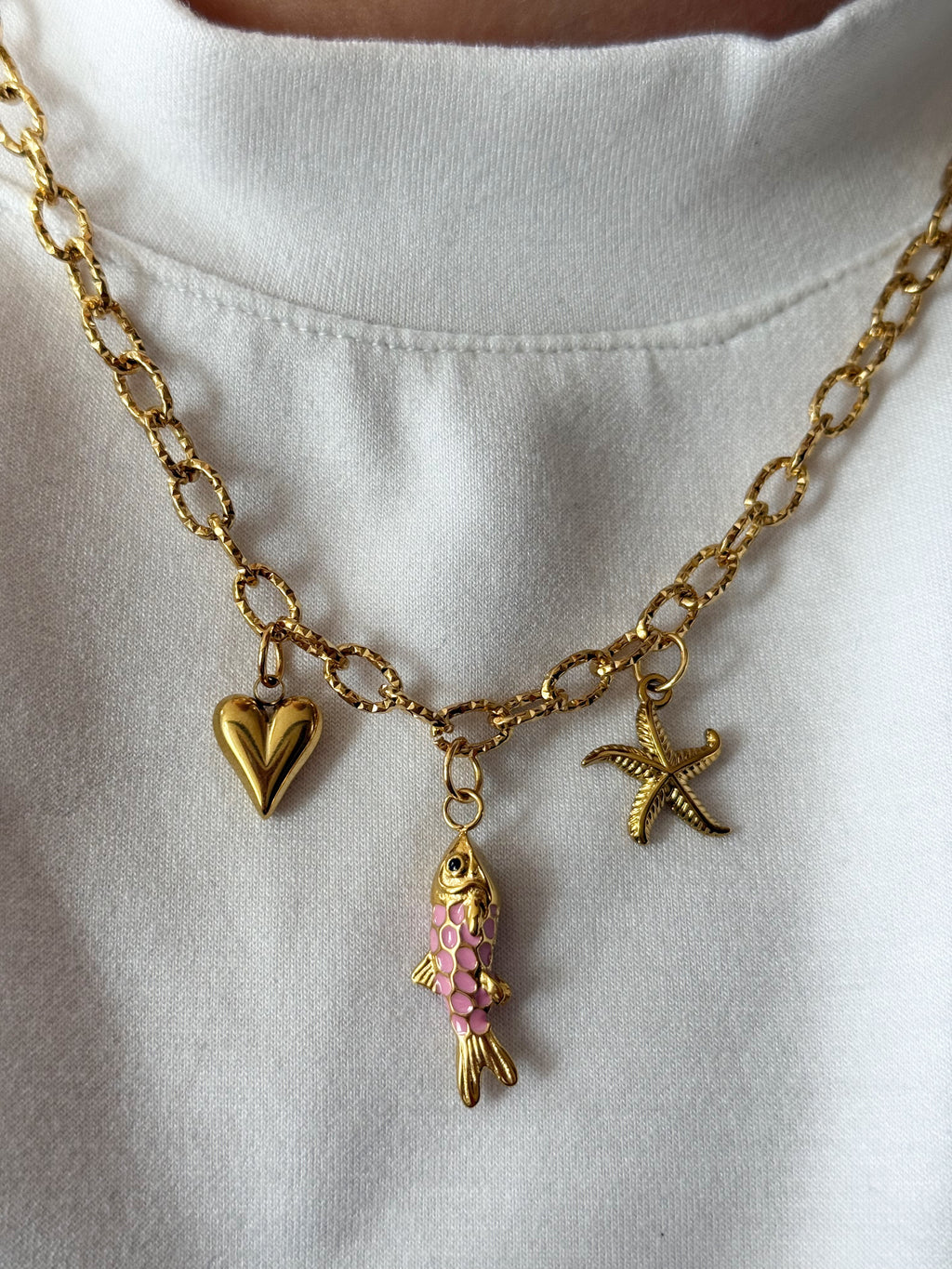 Necklace - Fish Pink