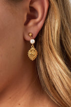 Earrings - pearly love - silver