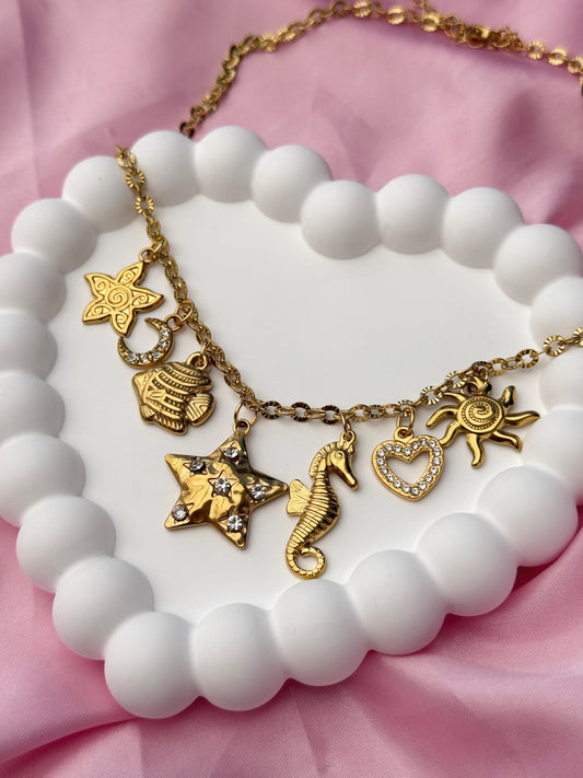 Charm Necklace - Star Seahorse
