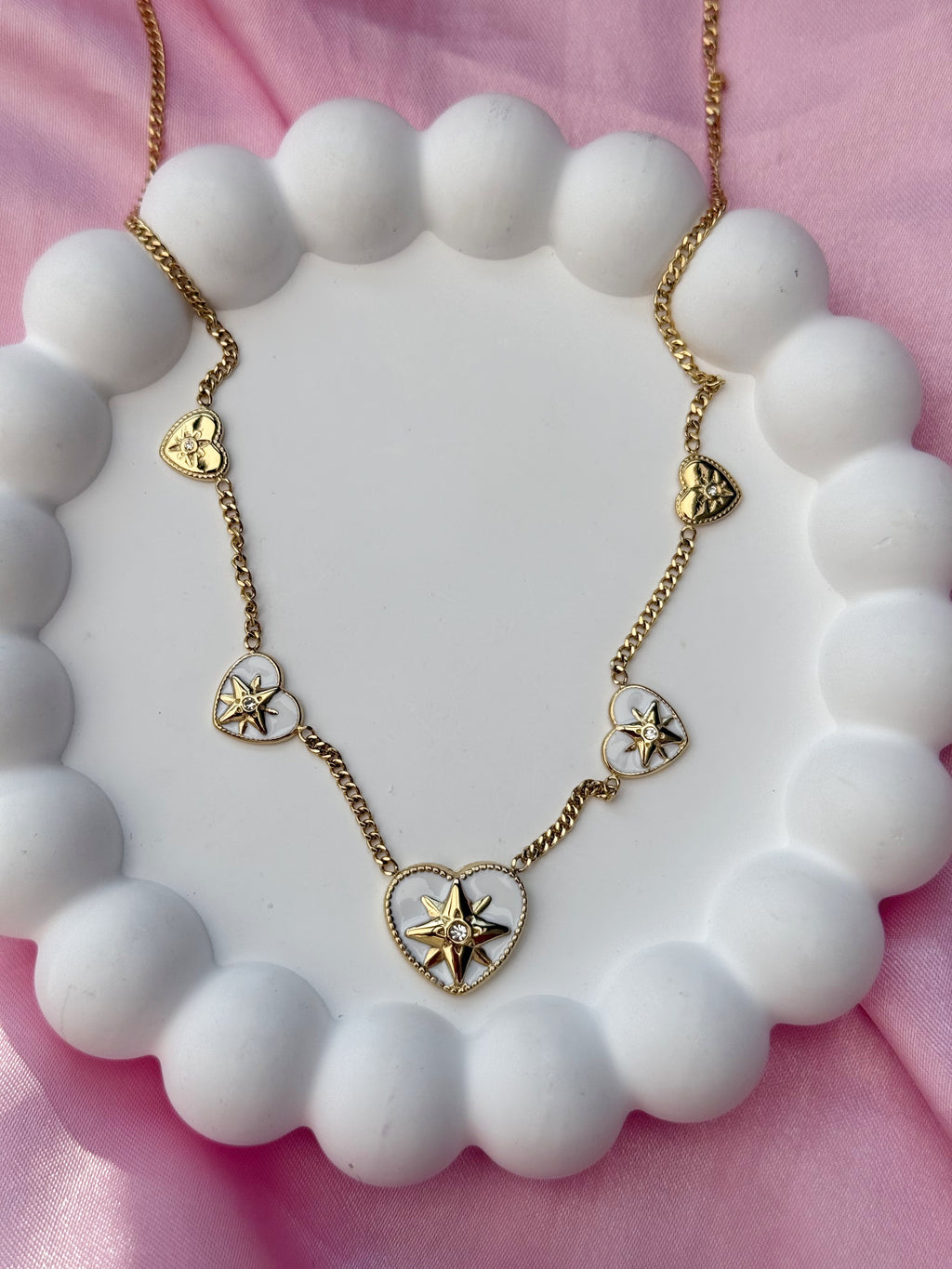Necklace - Heart with stars