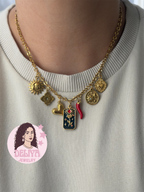 Charm Necklace - Vintage Red