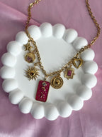 Charm Necklace - Flower Rosettes