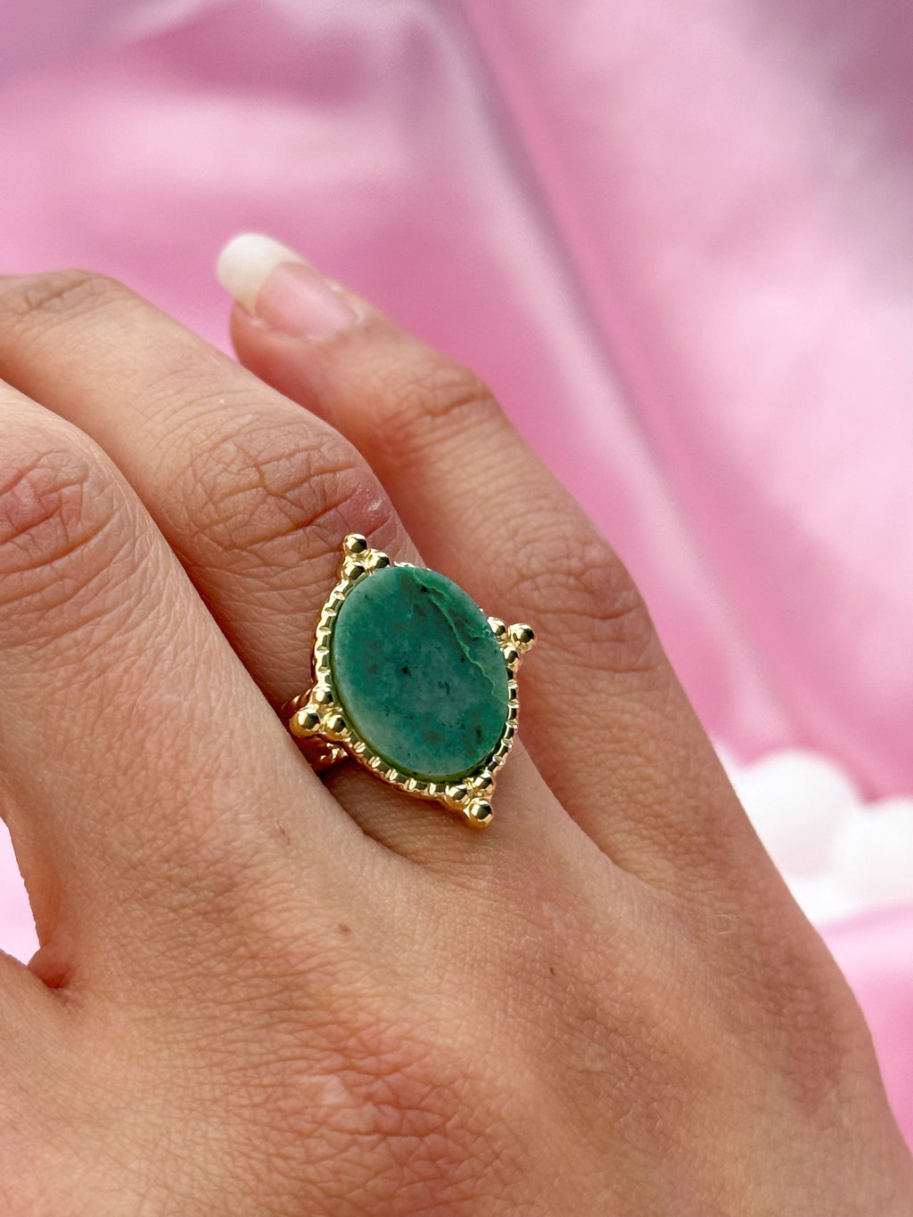 Ring - Nature Green Stone