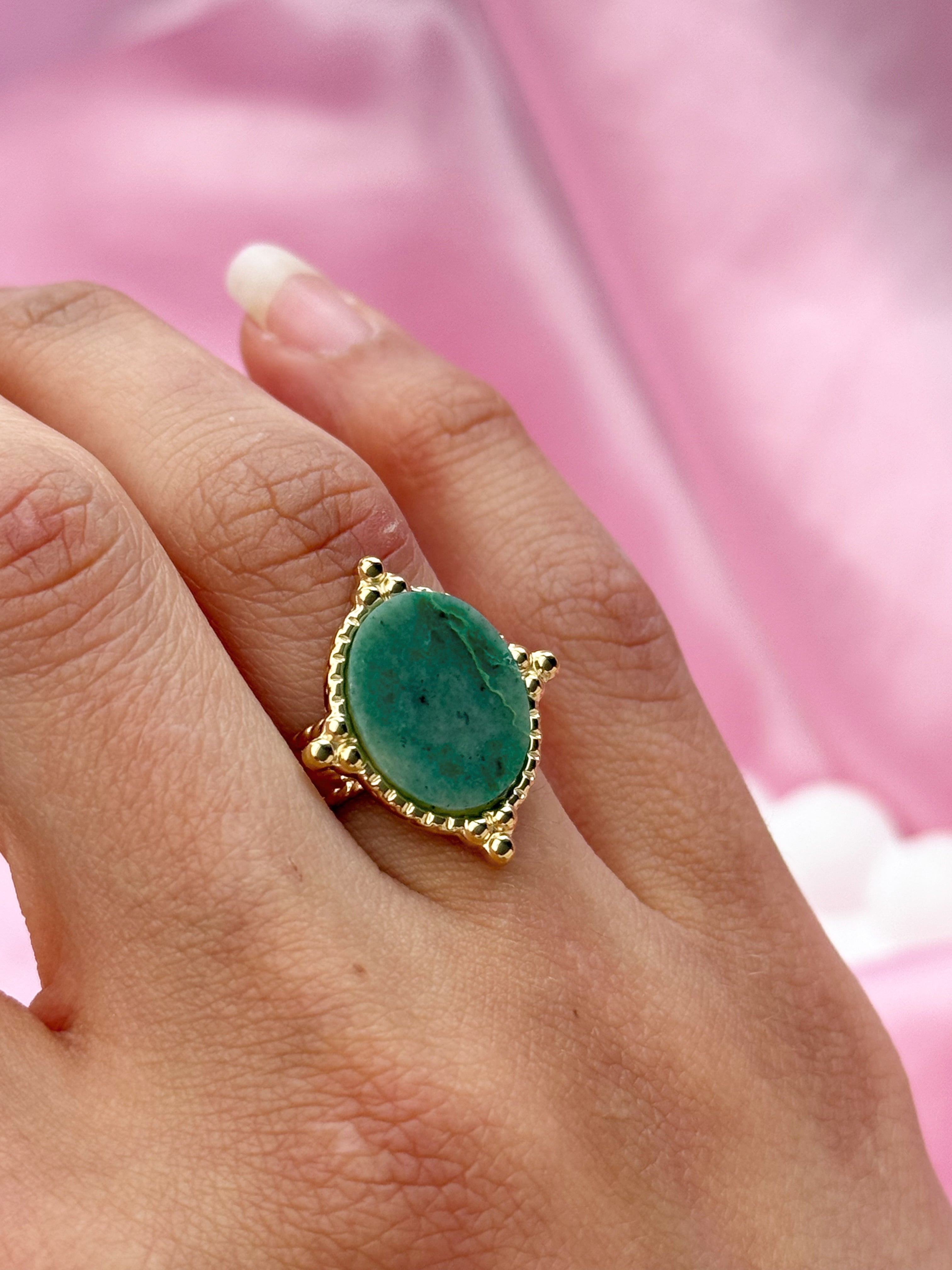 Ring - Nature Green Stone