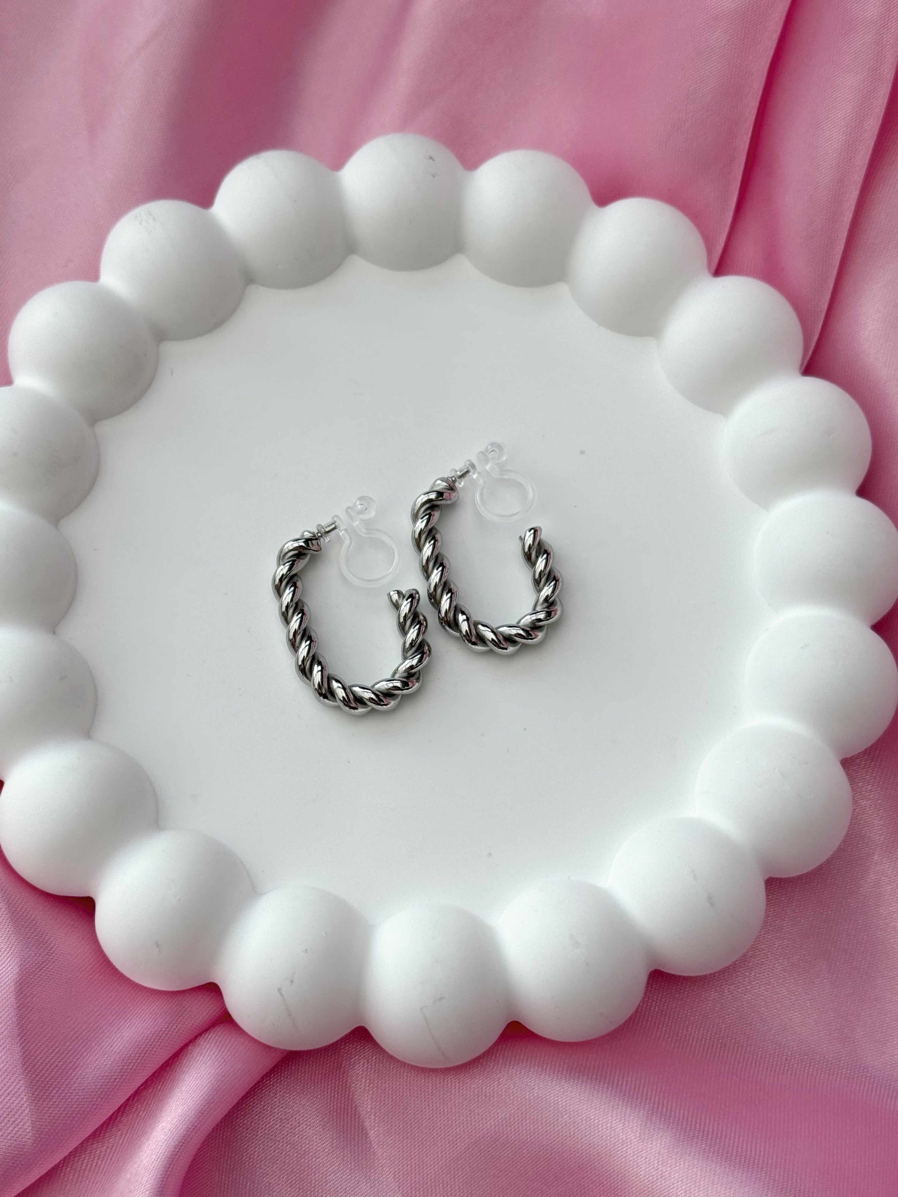 Clip on Earrings - Small Details, Big impact- Silver