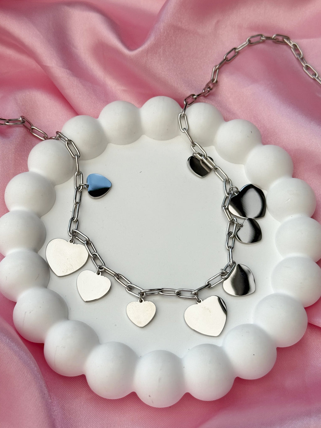 Necklace - Heart Coins