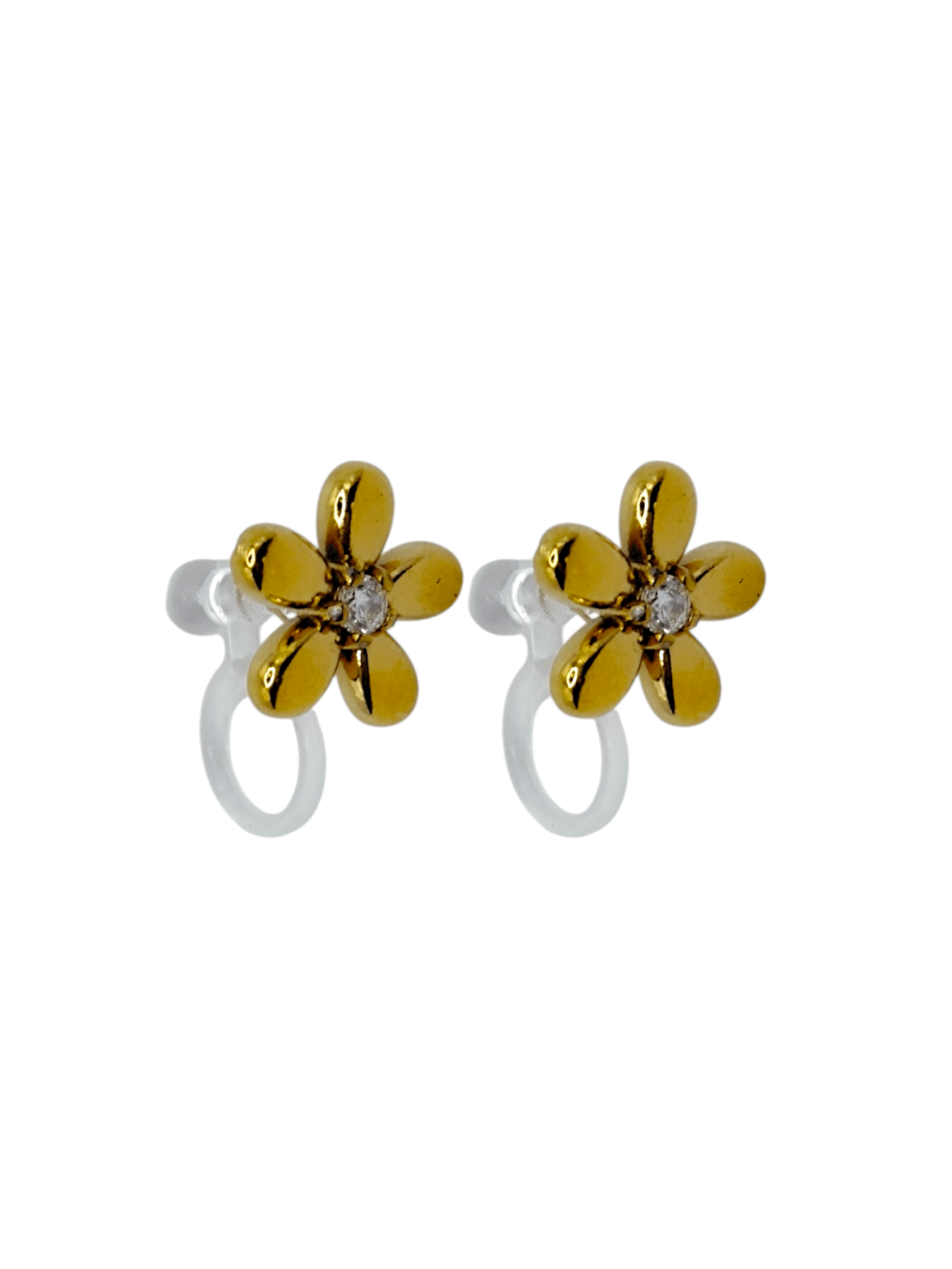 Clip on Earring - Little Flower zirconia