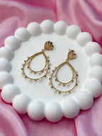 Earrings - Drop Pearls - Gold
