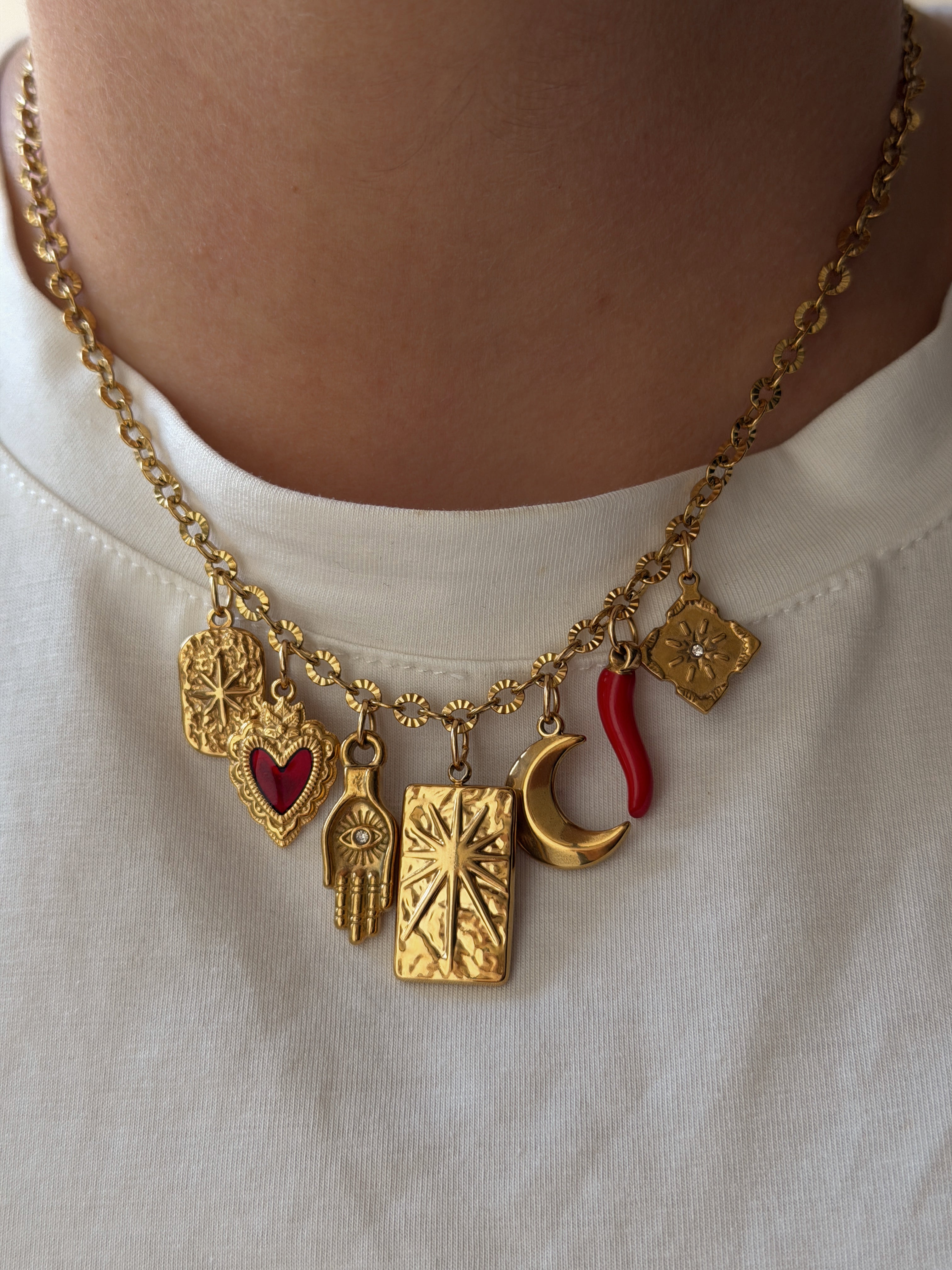 Charm Necklace - Red Soul