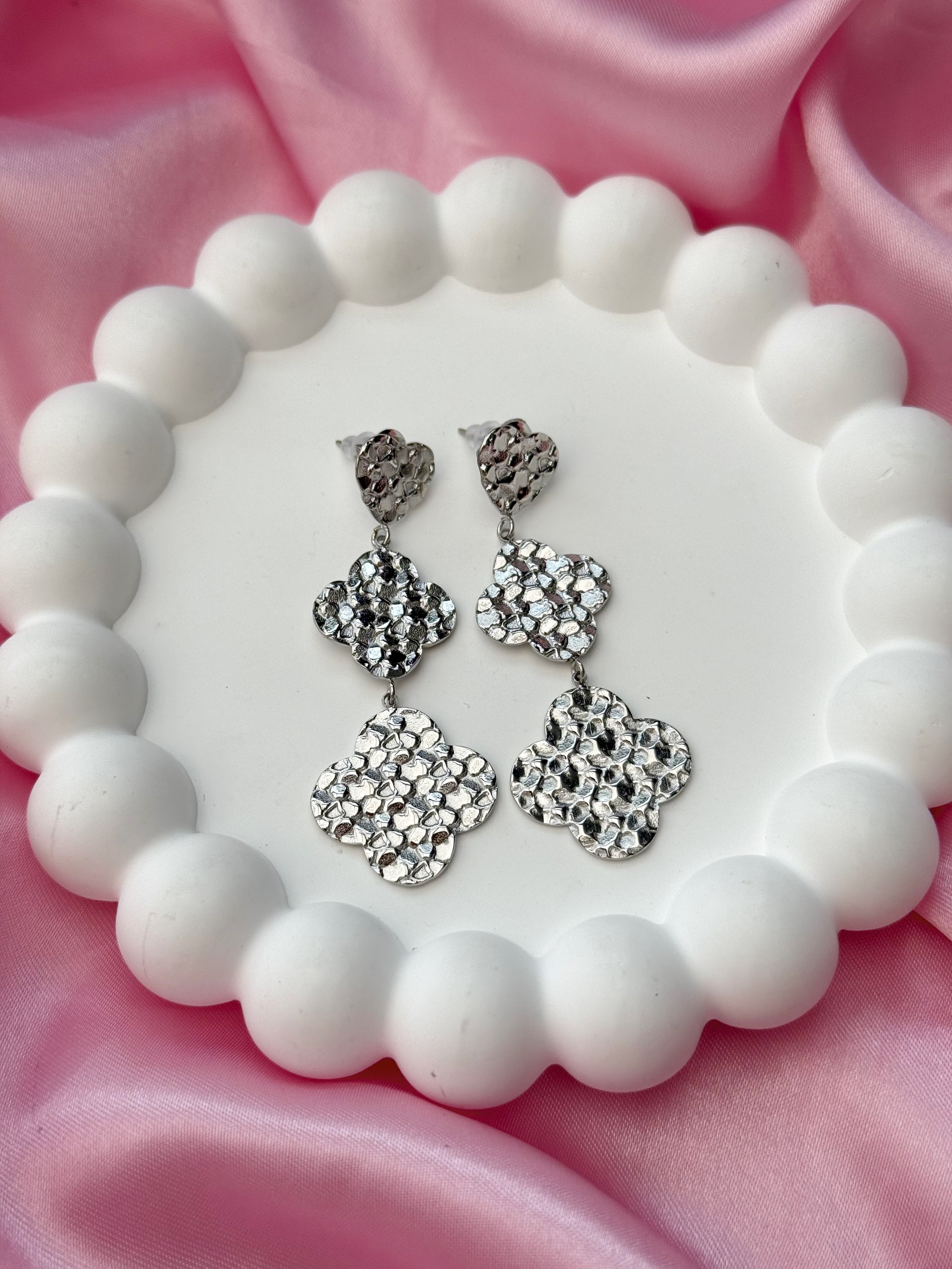 Earrings - Clover - Silver