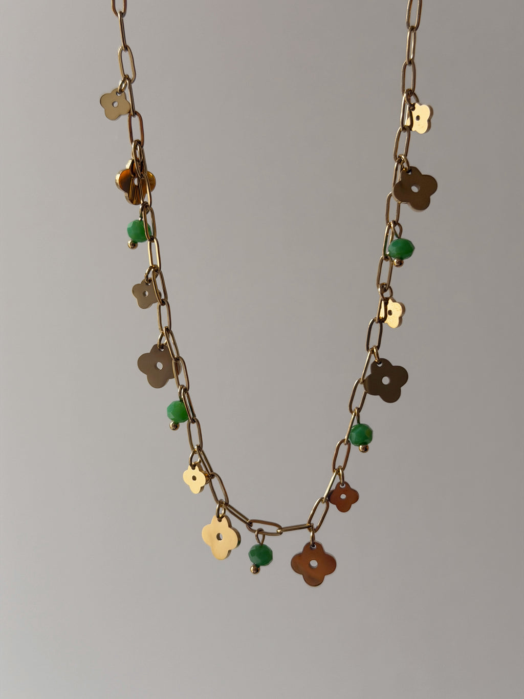Necklace - Clover Green