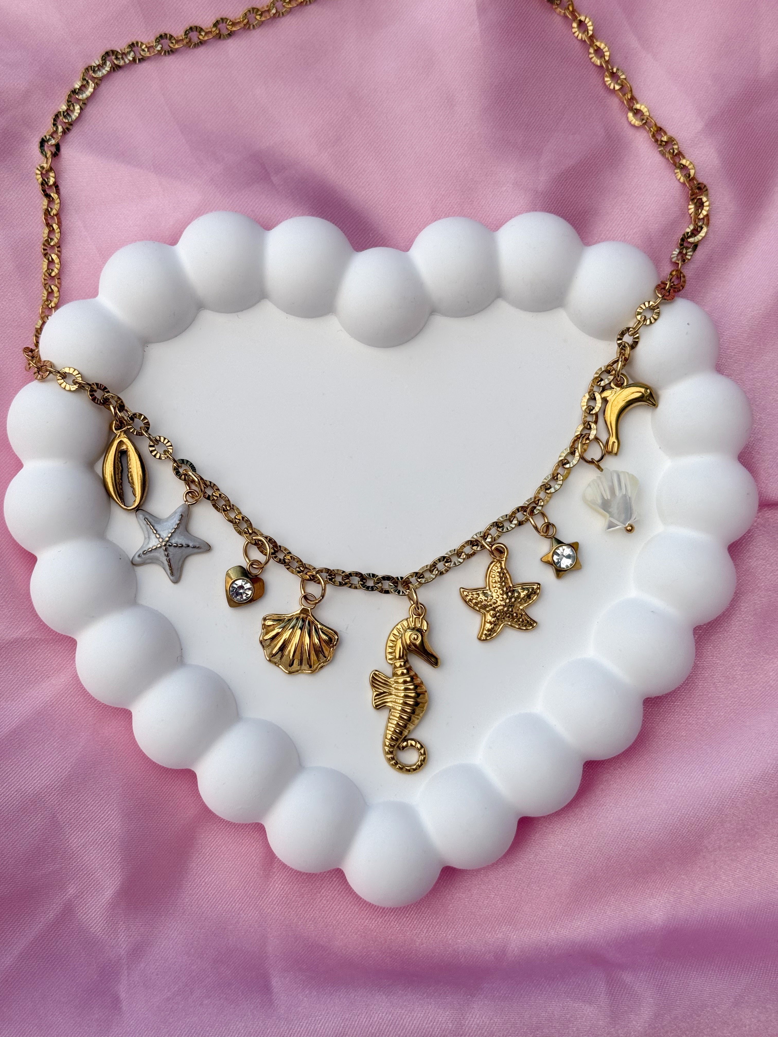 Charm Necklace - Seahorse Zirconia