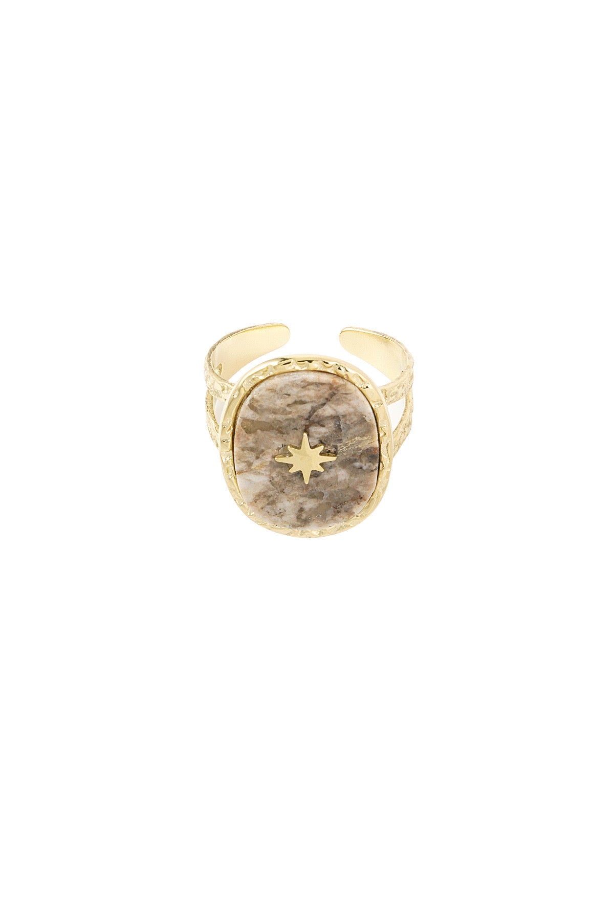 Ring met ster - Bruin