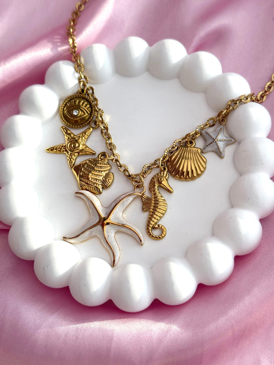 Charm Necklace - White Season