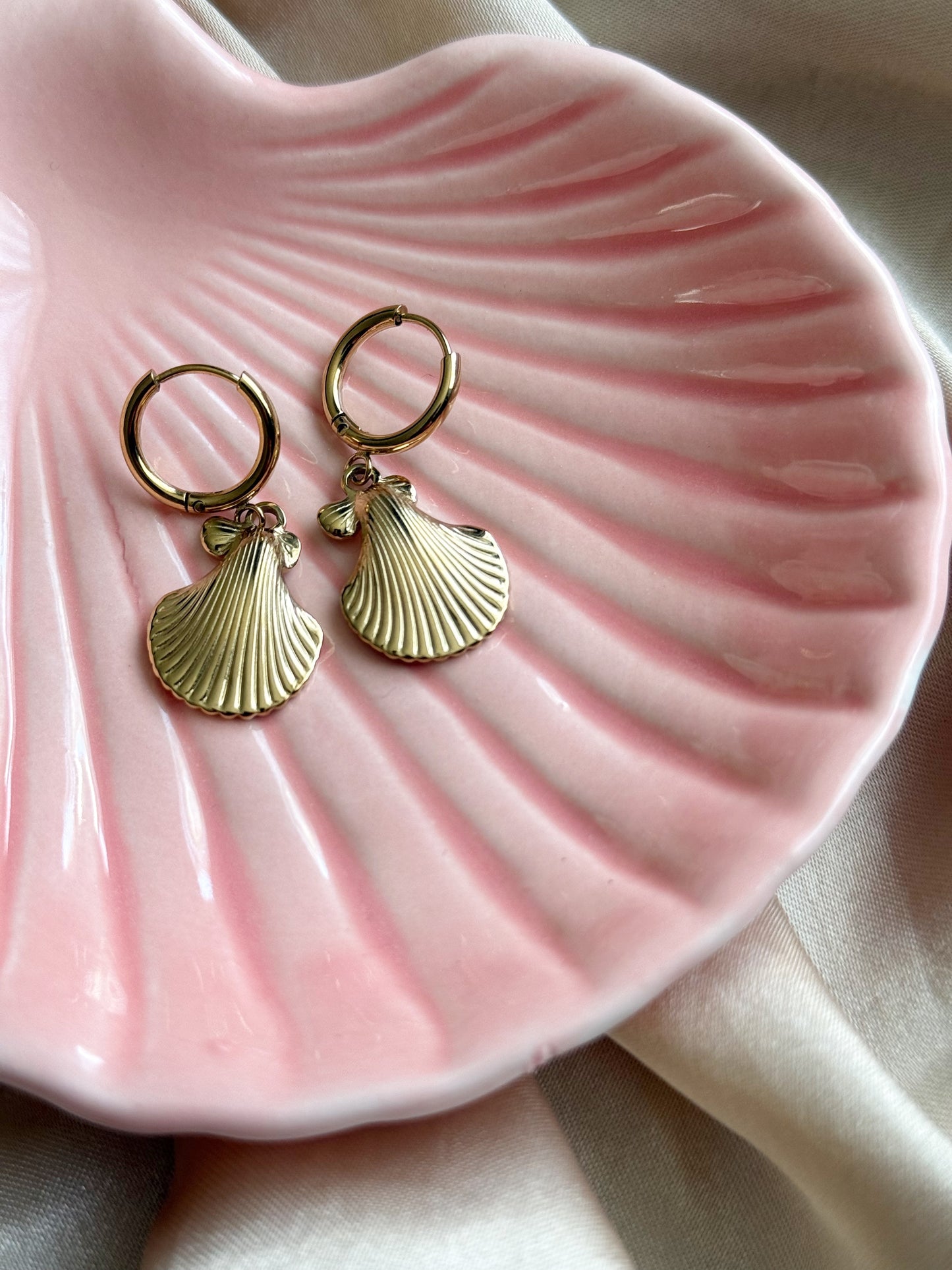 Oorbellen Schelp Goud