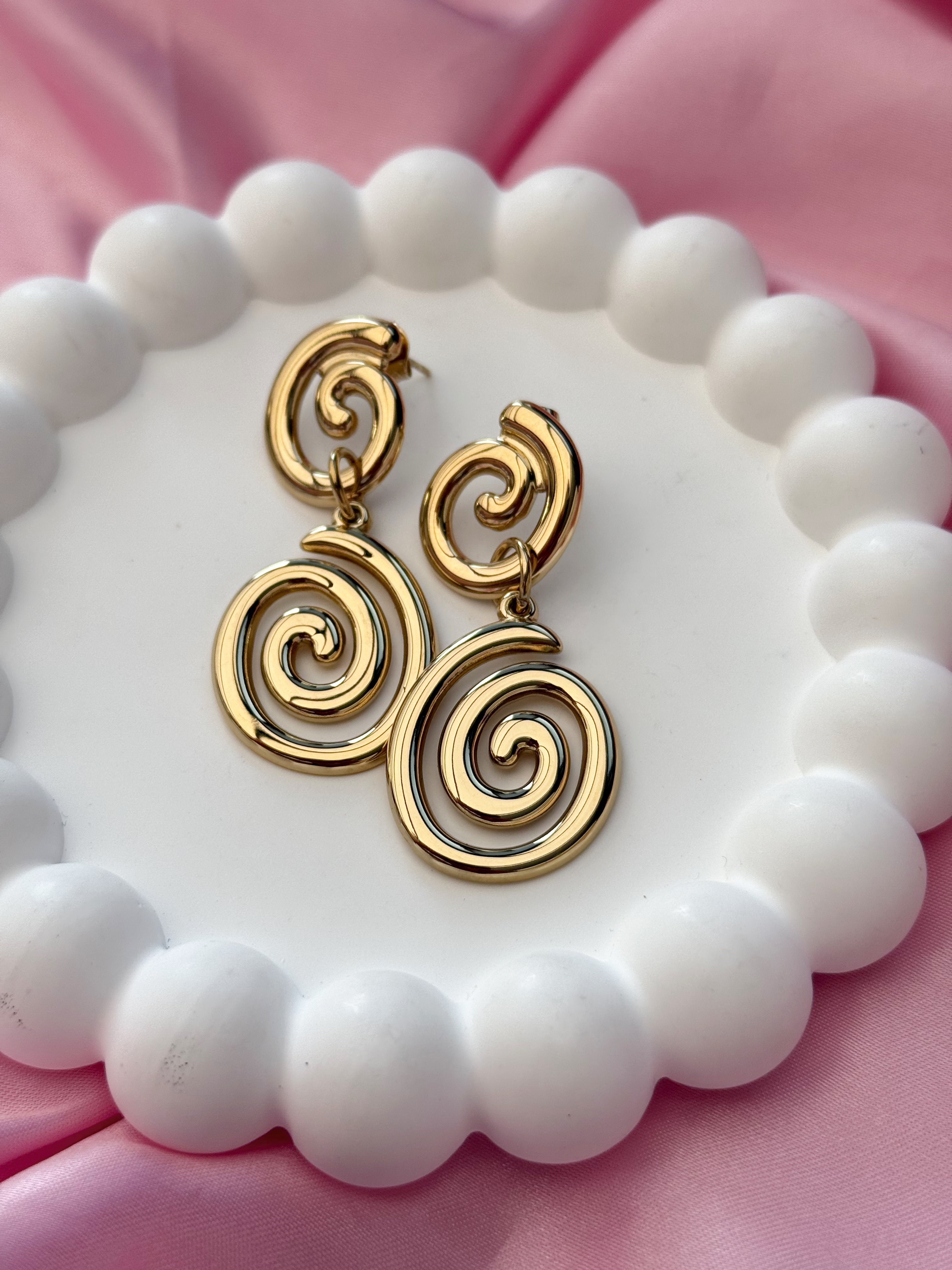 Earrings - Sea Swirl - Gold