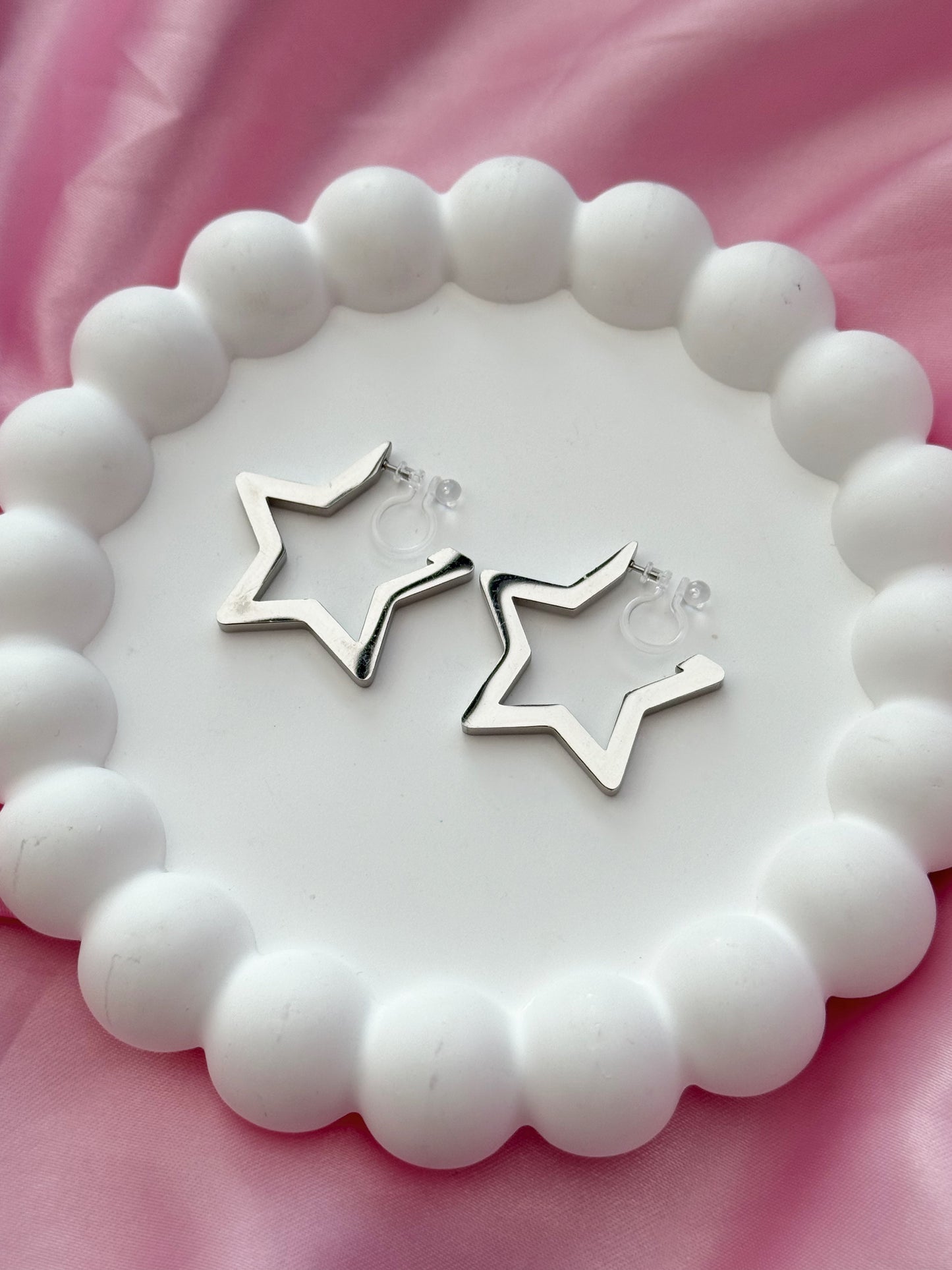 Clip on Earrings - Full of Stars - Silver