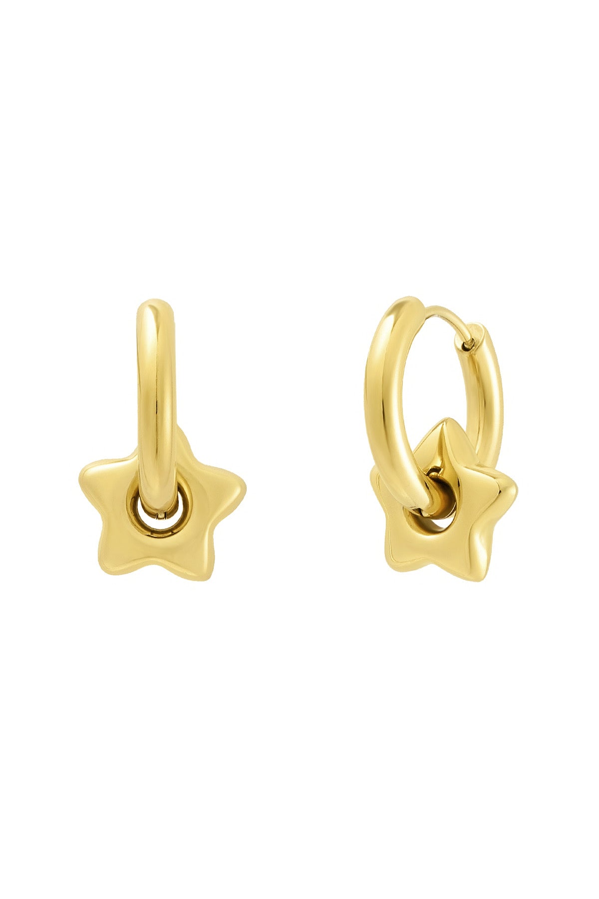 Oorbellen met ster - goud