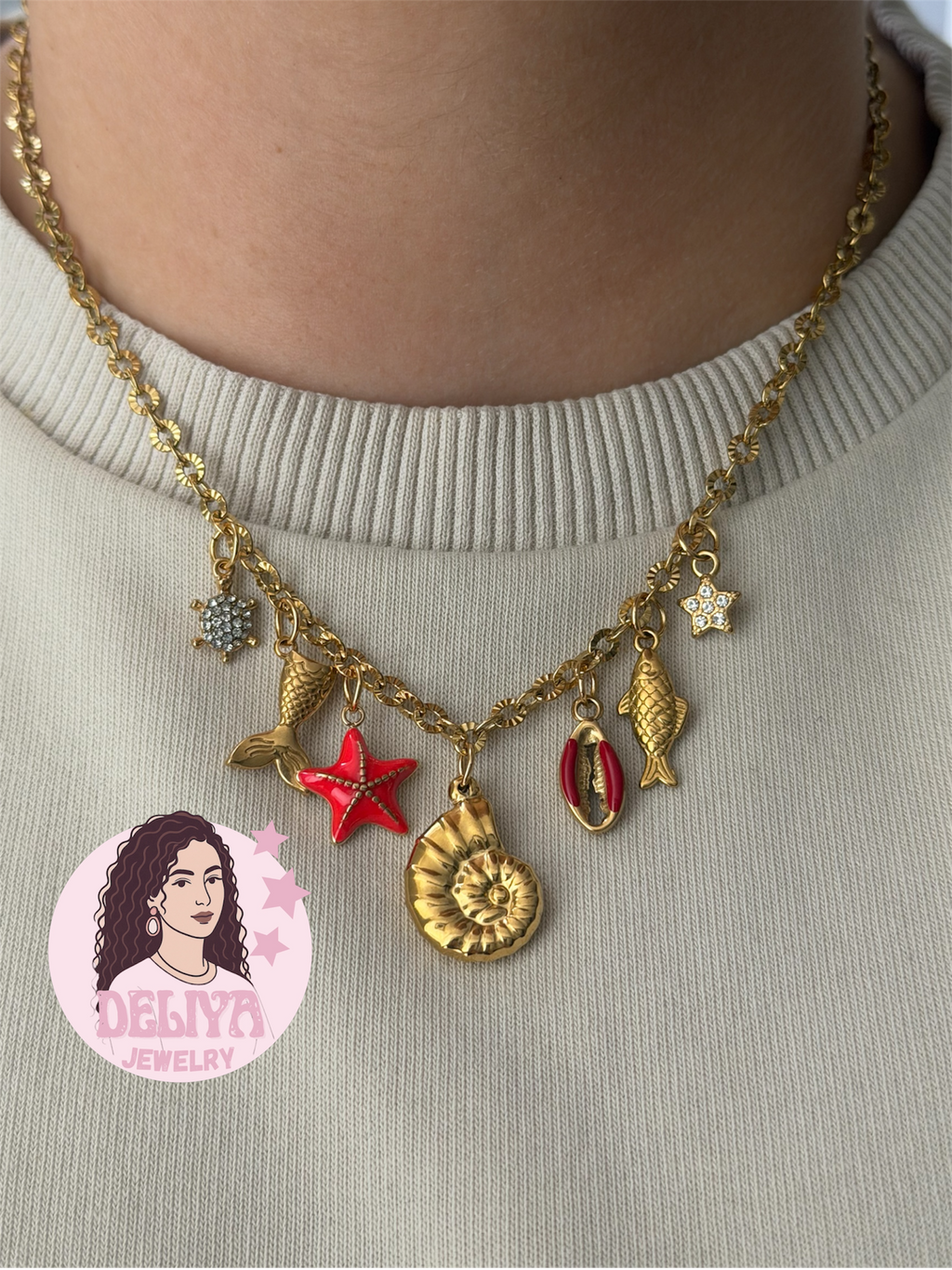 Charm Necklace - Red Sea