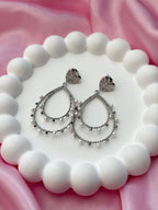Earrings - Drop Pearls - Silver