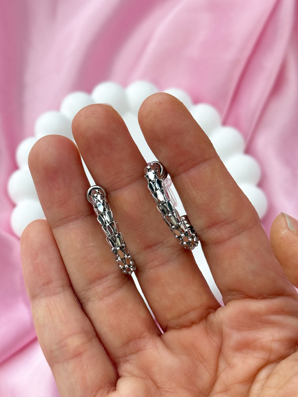 Clip on Earrings - Hint of Glamour - Silver