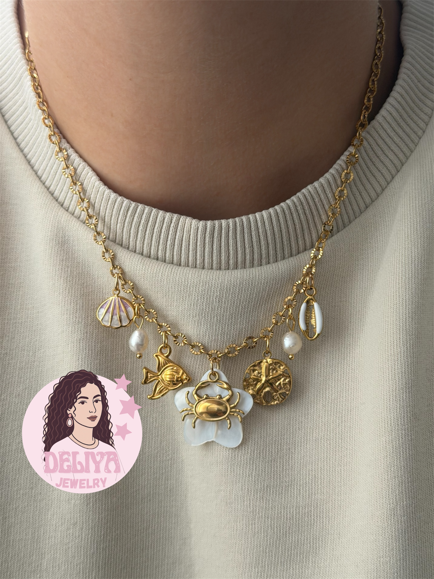 Charm Necklace - Animal Beach