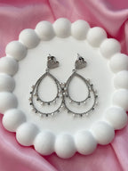 Earrings - Drop Pearls - Silver