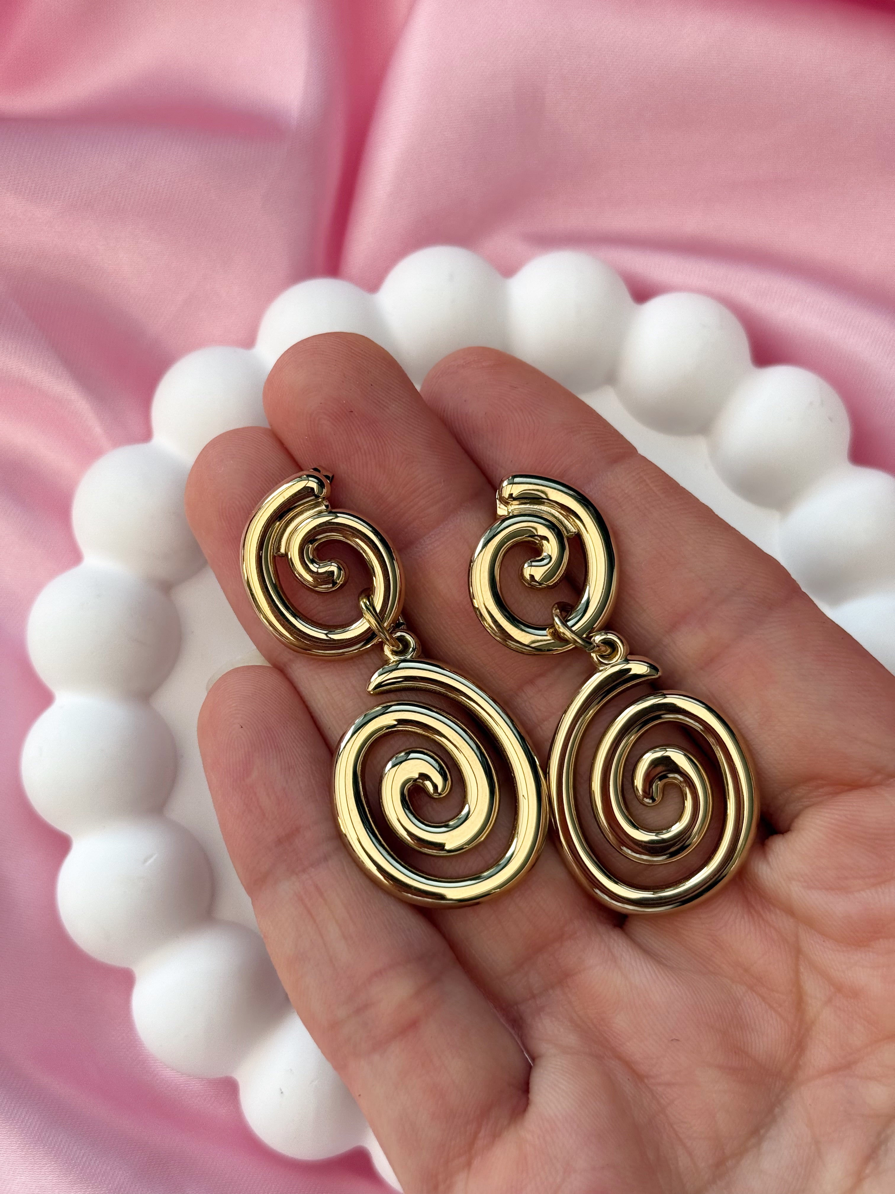 Earrings - Sea Swirl - Gold
