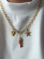 Necklace - Fish Fuchsia