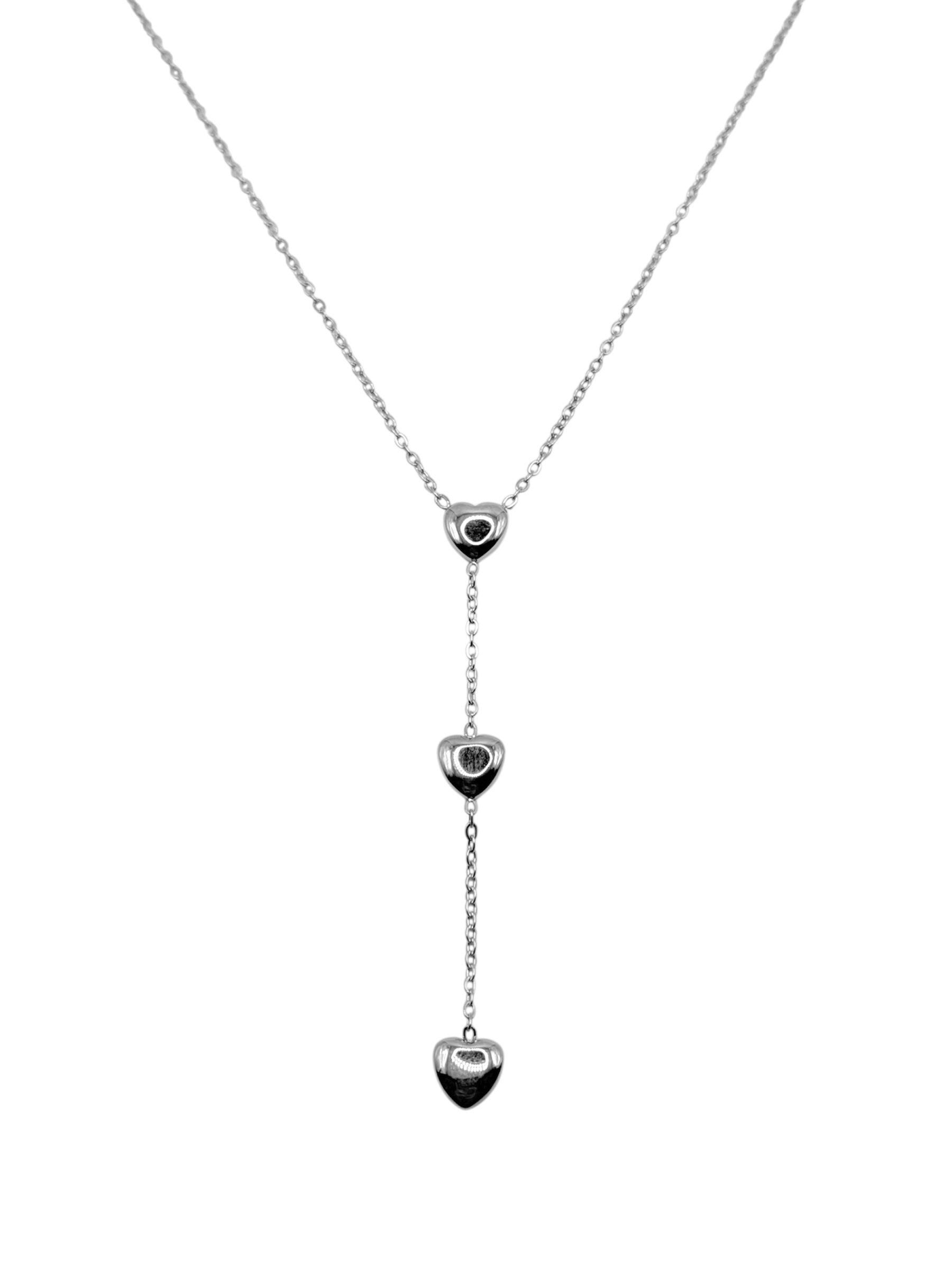 Necklace - Tiny Hearts - Silver