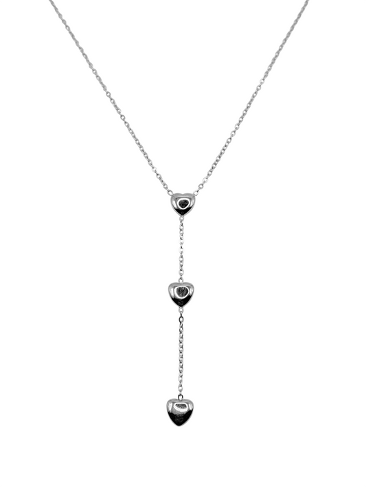 Necklace - Tiny Hearts - Silver