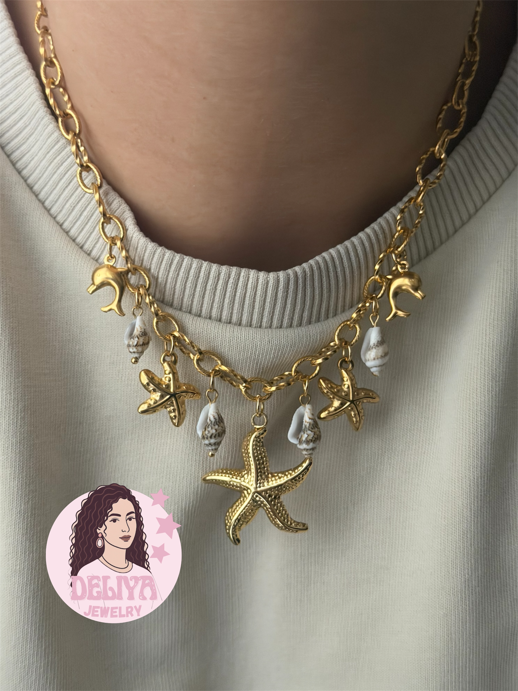 Charm Necklace - Sea Shells