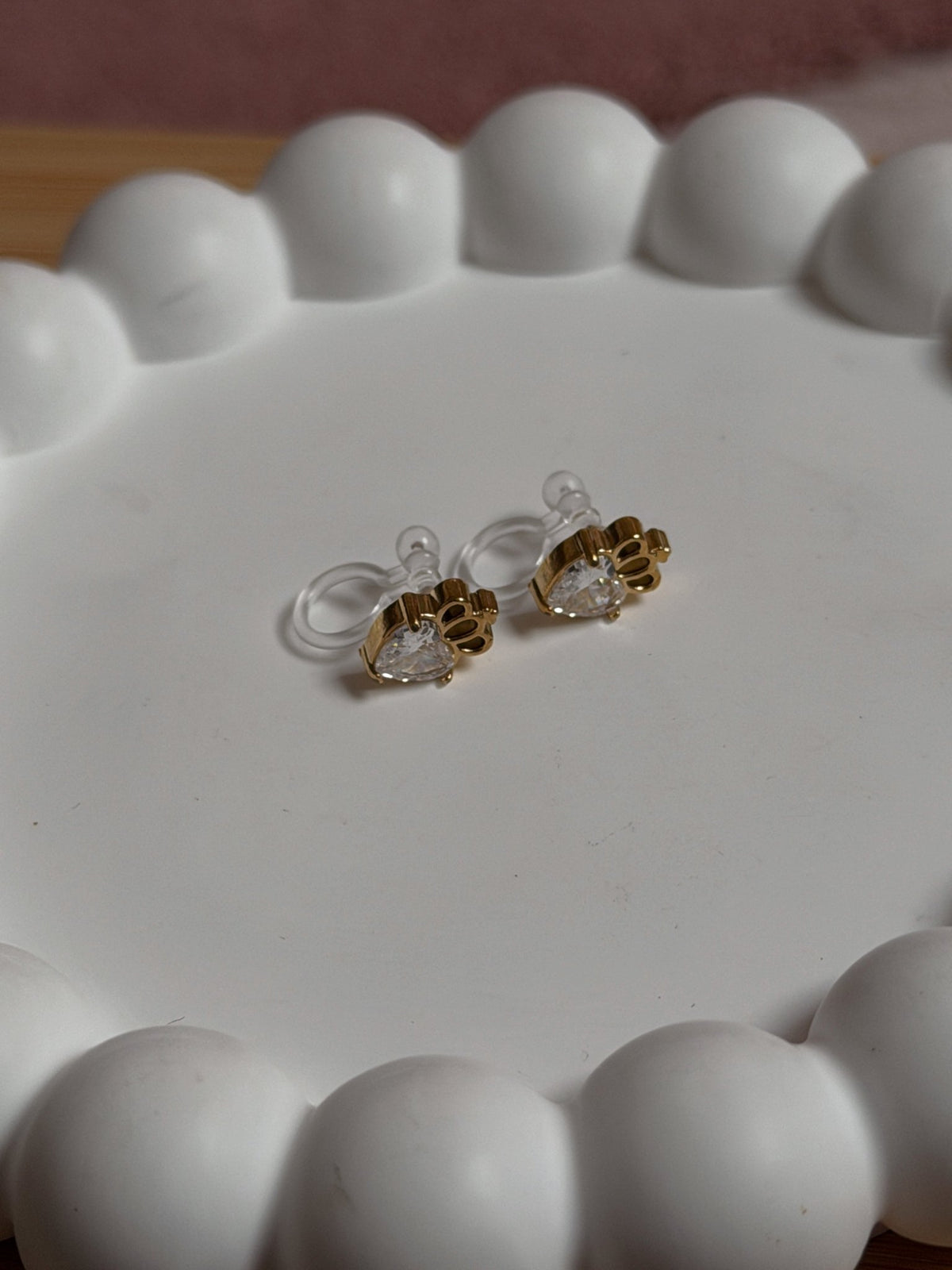 Clip on Earrings - Little Crown Love