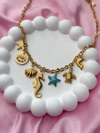 Charm Necklace - Blue Seahorse