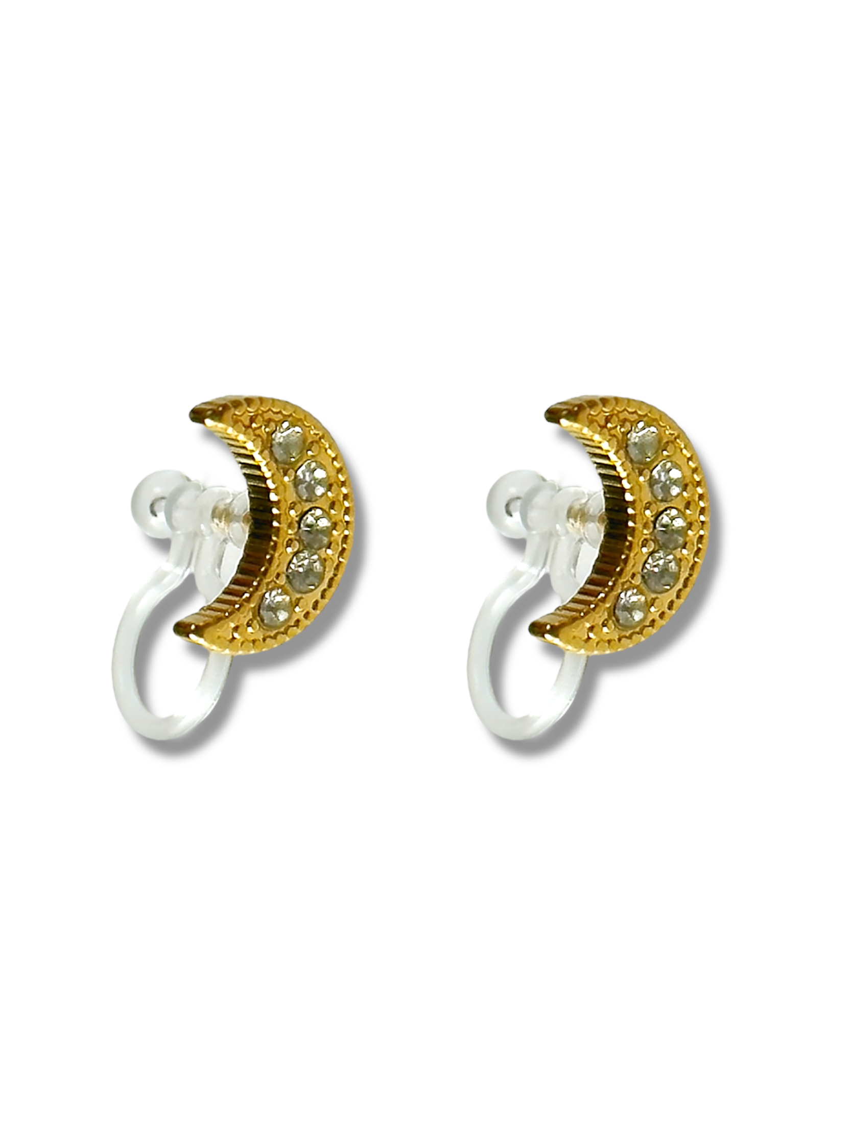 Clip on Earring - Moon - Gold
